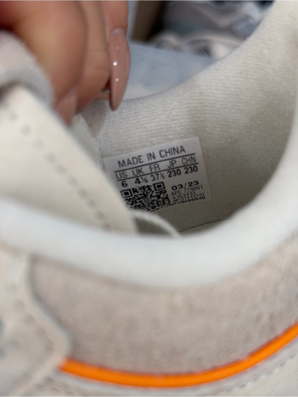 adidas Rivalry 86 Low Sneakers in Beige, Navy & Orange Accent - Picture 5 of 7